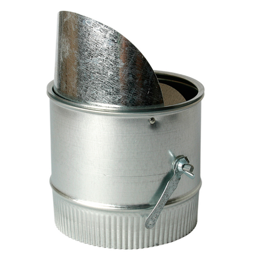 16" SPIN-IN COLLAR FOR METAL WITH SCOOP AND DAMPER