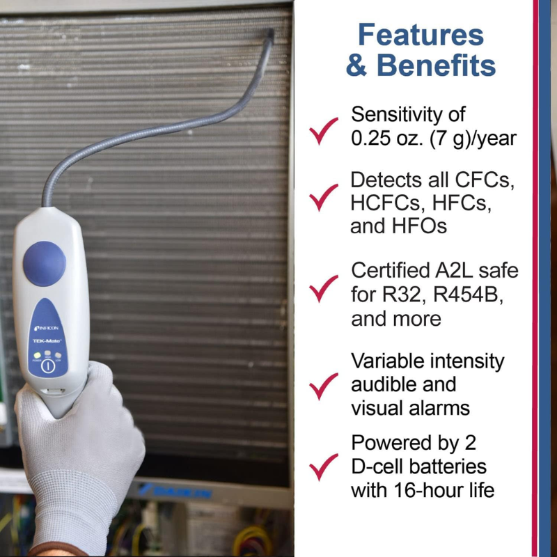 TEK-Mate® REFRIGERANT LEAK DETECTOR - A2L COMPATIBLE