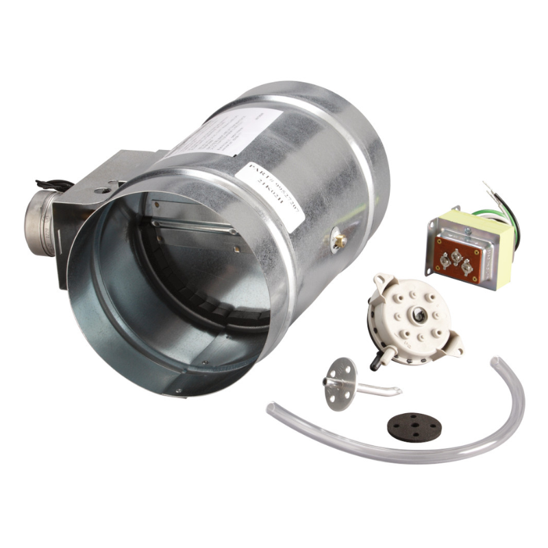 10" UNIVERSAL AUTOMATIC MAKE-UP AIR DAMPER WITH PRESSURE SENSOR KIT