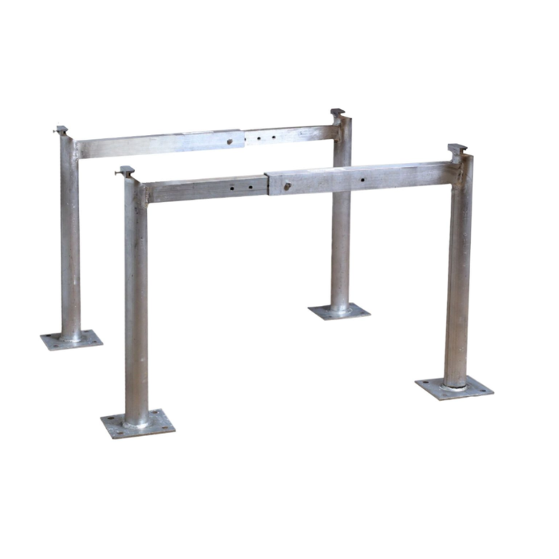 ALUMINUM STAND LEG ASSEMBLY - HEAVY DUTY - 24" TALL 36-42" SPRD 2017 FBC CODE