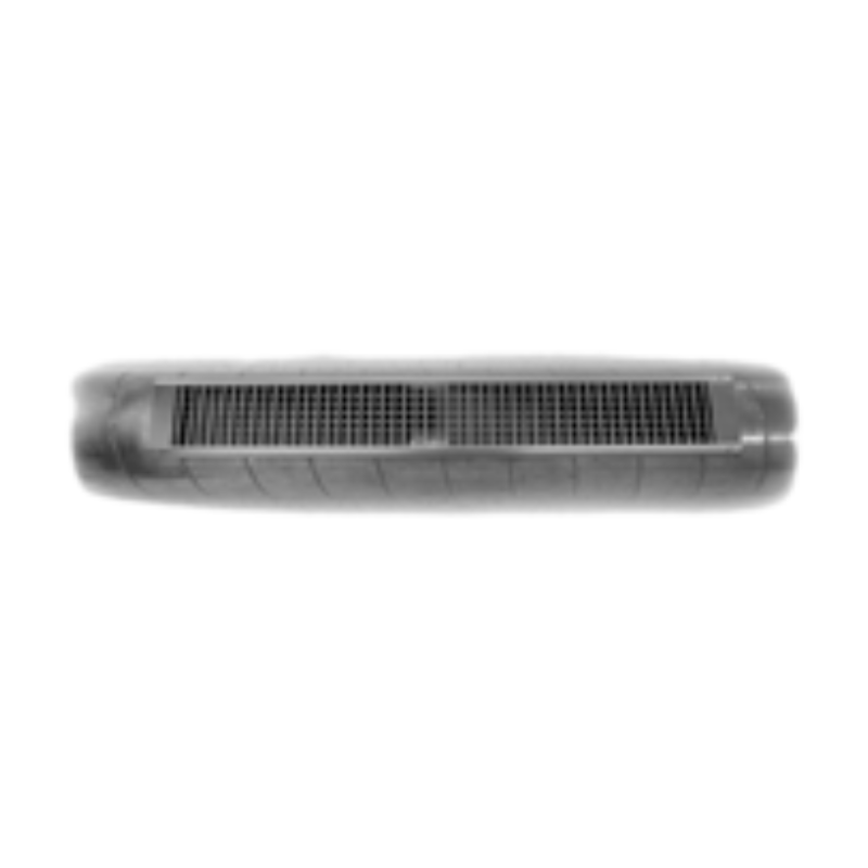 24" X 06" 24 - SPIRAL PIPE GRILLE W/SCOOP - MILL FINISH