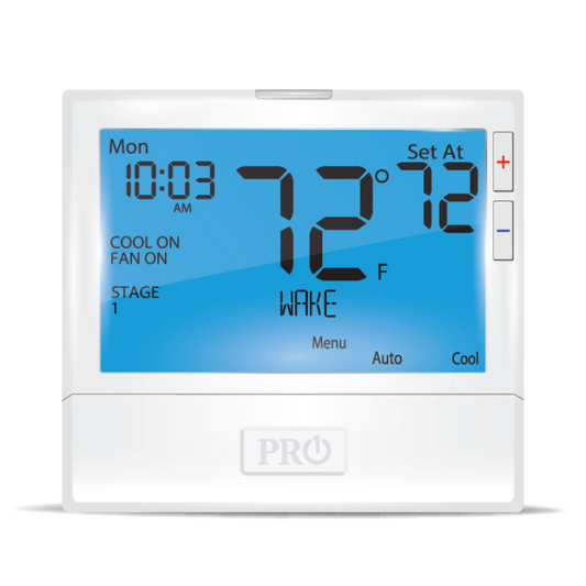 UNIVERSAL - UP TO 2 HEAT, 2 COOL CONVENTIONAL / UP TO 5 HEAT, 3 COOL HEAT PUMP - HUMIDITY CONTROL - BATTERY OR HARDWIRE - 7 DAY, 5/1/1 OR NON-PROGRAMMABLE
