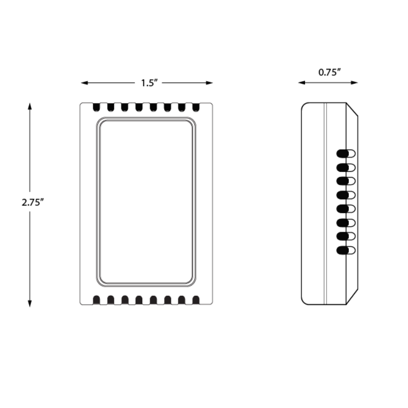 WIRED INDOOR REMOTE SENSOR ACCESSORY FOR THE T755S, T855SH AND T855ISH