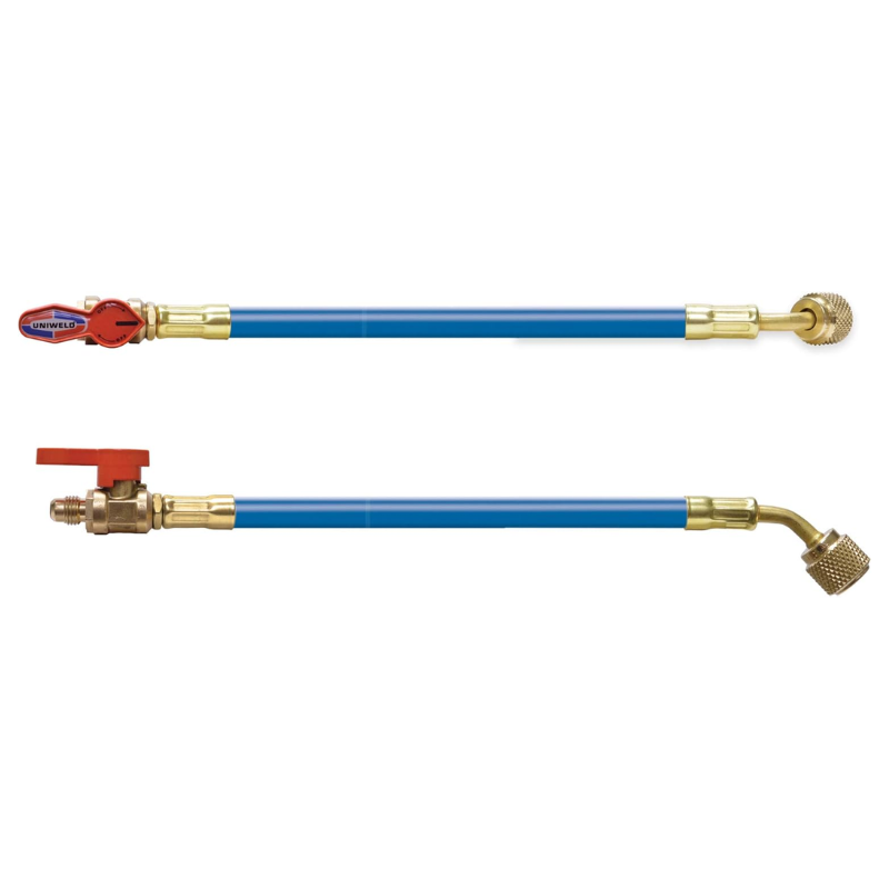 1/4" BALL VALVE - 6" HOSE BLUE