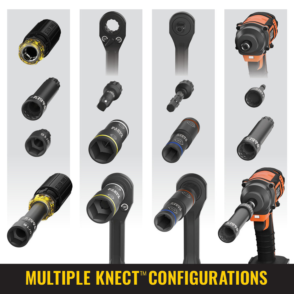 KNECT™ FLIP-20 IMPACT SOCKET SET, SAE AND METRIC, 13-PIECE