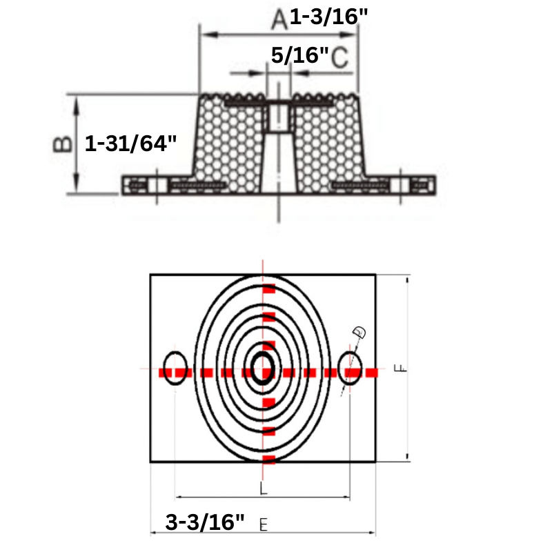 NEOPRENE ISOLATION MOUNTS MAX LOAD 132LBS - A&R Supply - Air Conditioning & Refrigeration Wholesaler - HERCULES