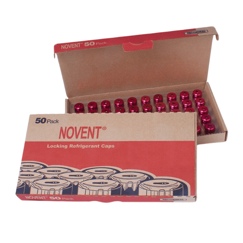 NOVENT RESISTANT PINK CAPS R410 1/4" - (50/PKG) 86663 - A&R Supply - Air Conditioning & Refrigeration Wholesaler - RECTORSEAL