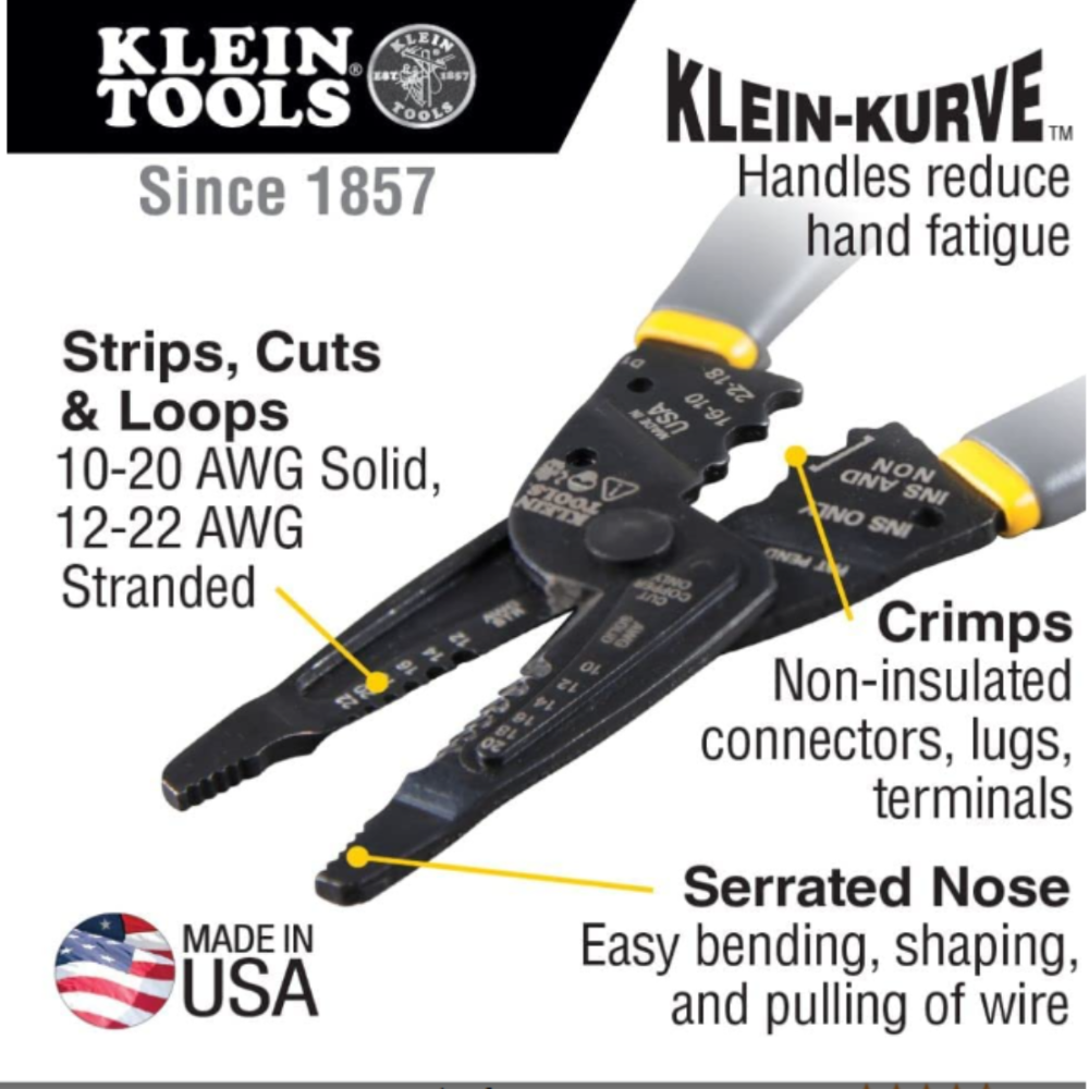 WIRE STRIPPER, CRIMPING TOOL, WIRE CUTTER, LONG-NOSE MULTI-PURPOSE ELECTRICIAN TOOL