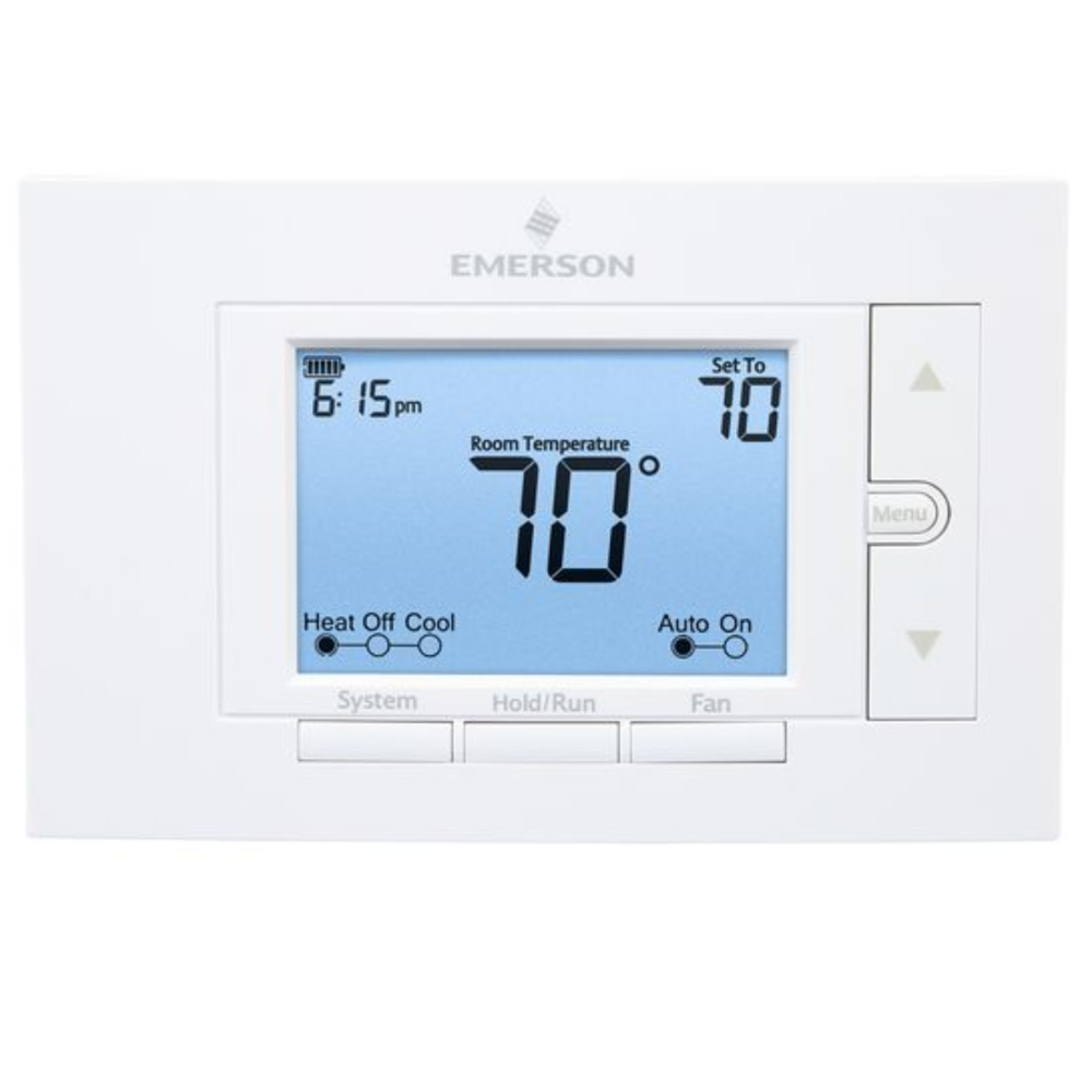 DUAL STAGE 5" DISPLAY CONVENTIONAL 7-DAY PROGRAMMABLE THERMOSTAT 2 HEAT/2 COOL