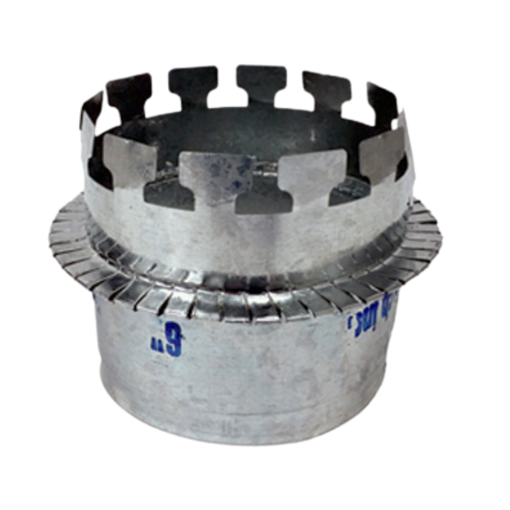 16" WIDE TAB COLLAR W/ DAMPER AND STAND OFF