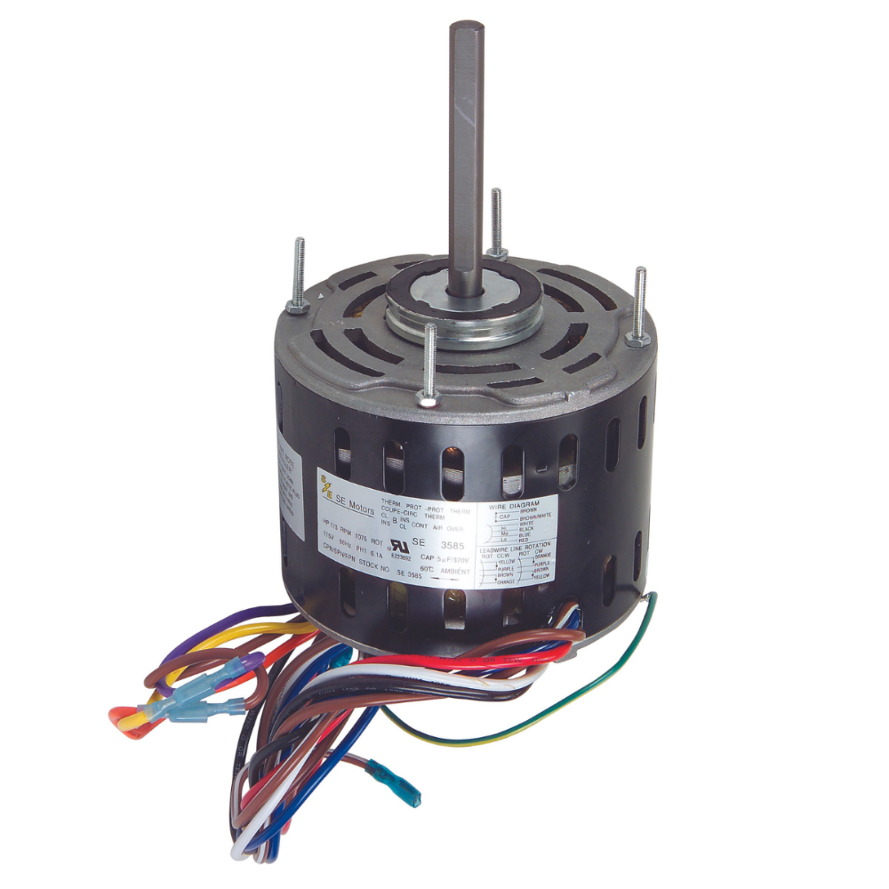 PSC FURNACE BLOWER MOTOR - 1/4HP 1075RPM 115V