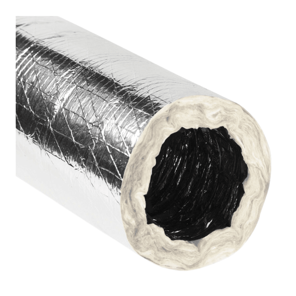 18" X 25' BAGGED R6 RIP STOP FLEXIBLE FOIL SILVER AIR DUCT - A&R Supply - Air Conditioning & Refrigeration Wholesaler - QUIETFLEX