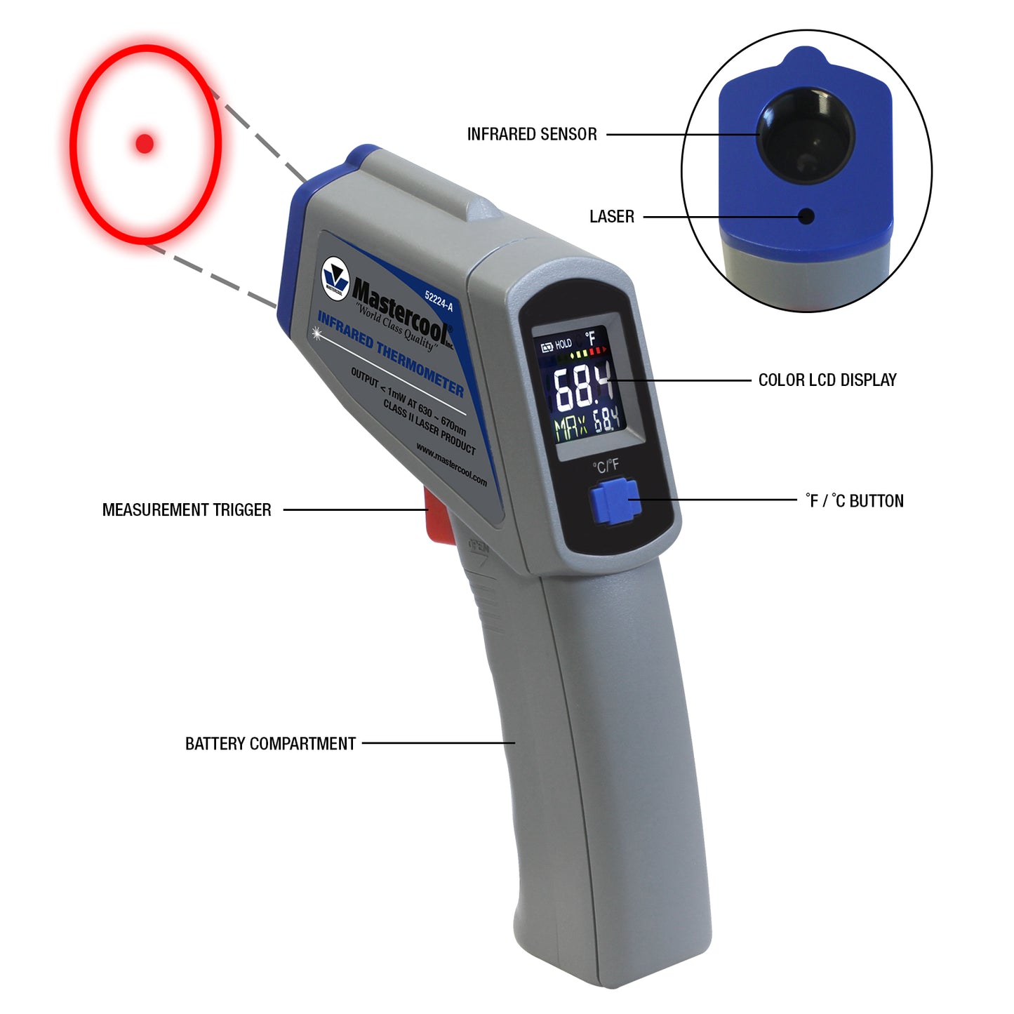INFRARED THERMOMETER WITH LASER