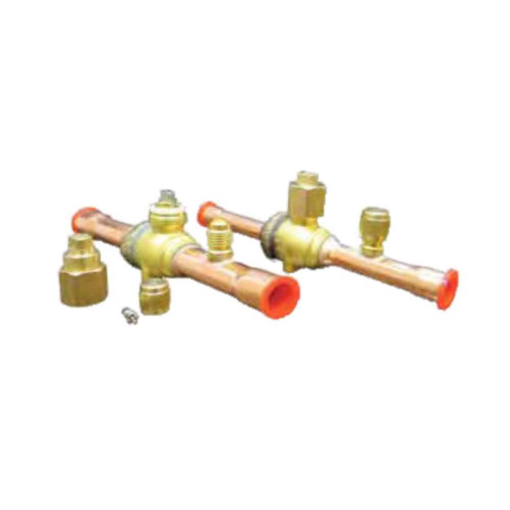3/8" ODS BALL VALVE -40°F TO 250°F WITH 1/4" ACCESS PORT - A&R Supply - Air Conditioning & Refrigeration Wholesaler - SMART ELECTRIC