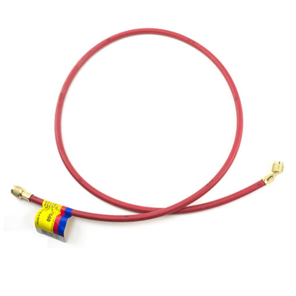 72" CHARGING HOSE - STANDARD WITH 1/4" FLARE FITTING - RED - A&R Supply - Air Conditioning & Refrigeration Wholesaler - YELLOW JACKET