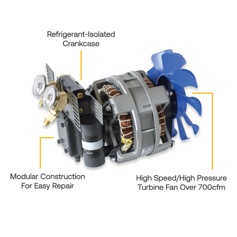 G1SINGLE - REFRIGERANT RECOVERY MACHINE WITH AUTOMATIC LIQUID AND VAPOR RECOVERY