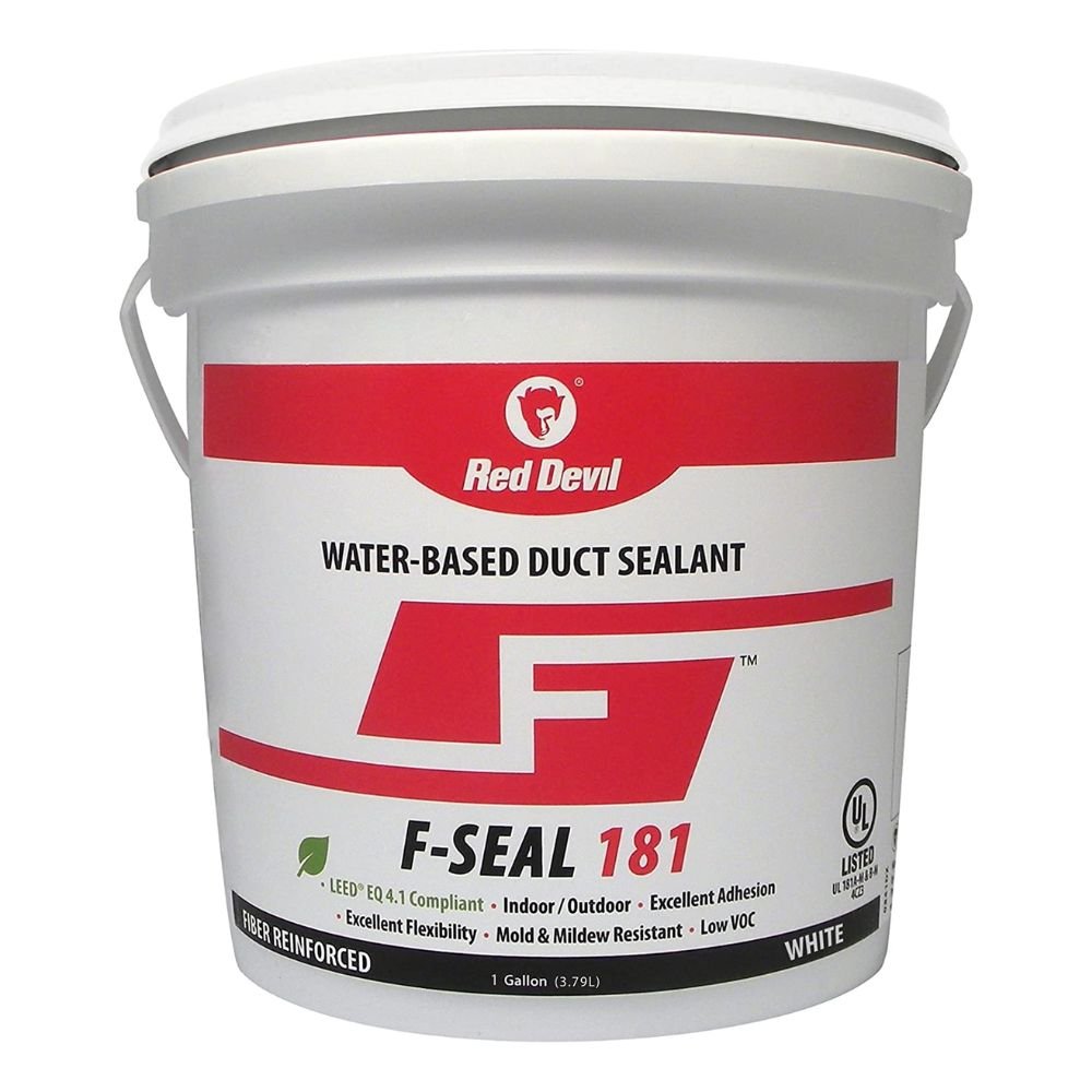 DUCT SEALANT - F-SEAL 181 FIBER REINFORCED WATER BASED - 1 GALLON, WHITE - A&R Supply - Air Conditioning & Refrigeration Wholesaler - RED DEVIL