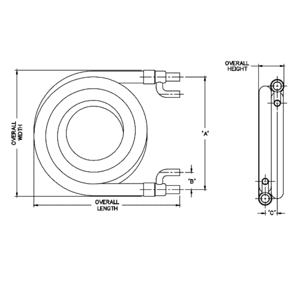 5 TON WATER COOLED CONDENSER COIL