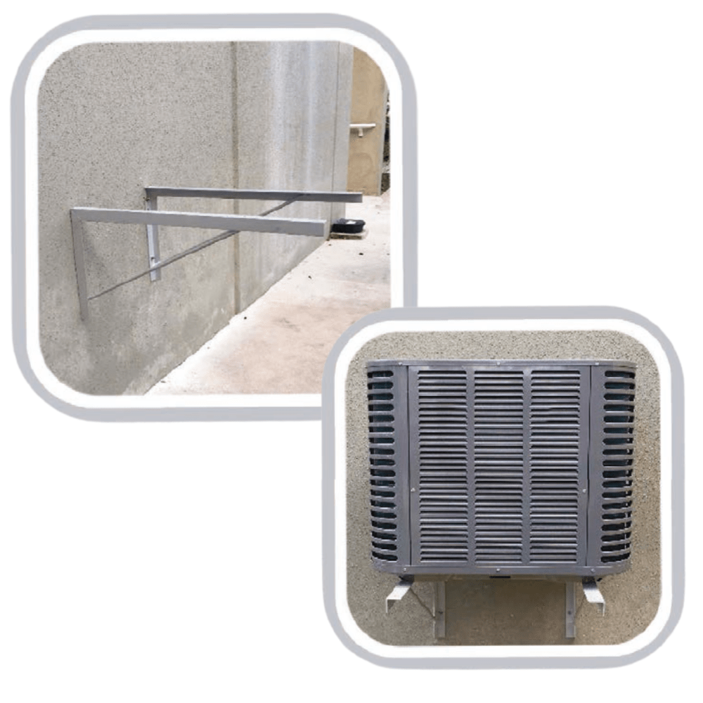 GALVANIZED STEEL UNITARY WALL BRACKET - MAX LOAD: 661.4LBS - H:42" X L:15.98" X D:36" - A&R Supply - Air Conditioning & Refrigeration Wholesaler - HERCULES