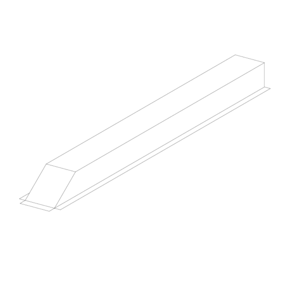 LINE COVER 4" x 8' WITH SLANTED ANGLE CAP - A&R Supply - Air Conditioning & Refrigeration Wholesaler - CROWN PRODUCTS