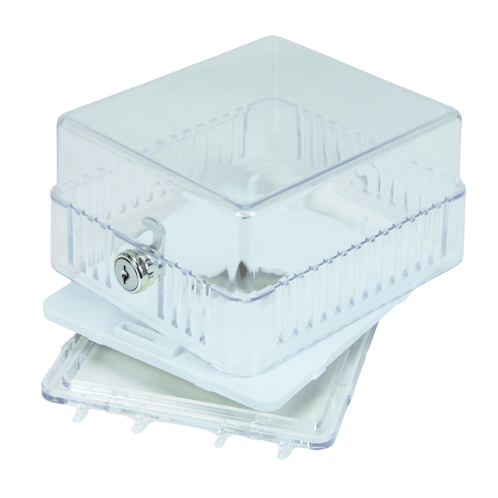 T-STAT GUARD CLEAR PLASTIC - 4 3/4" x 4 1/4" x 2 3/4" - A&R Supply - Air Conditioning & Refrigeration Wholesaler - SMART ELECTRIC