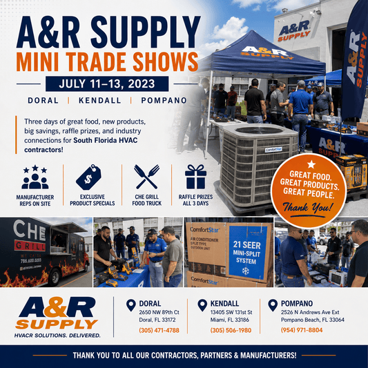 A&R Supply Hosts Mini Trade Shows at All Locations - Air Conditioning & Refrigeration Wholesaler
