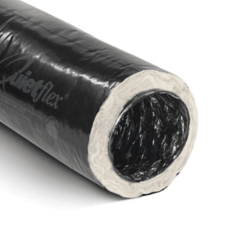 10" X 25' BAGGED R6 BLACK UV-INHIBITED FIBERGLASS FLEX AIR DUCT - A&R Supply - Air Conditioning & Refrigeration Wholesaler - QUIETFLEX