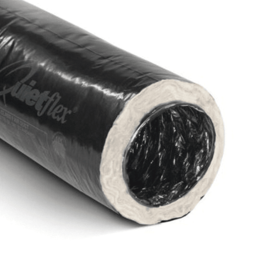 10" X 25' BAGGED R6 BLACK UV-INHIBITED FIBERGLASS FLEX AIR DUCT - A&R Supply - Air Conditioning & Refrigeration Wholesaler - QUIETFLEX
