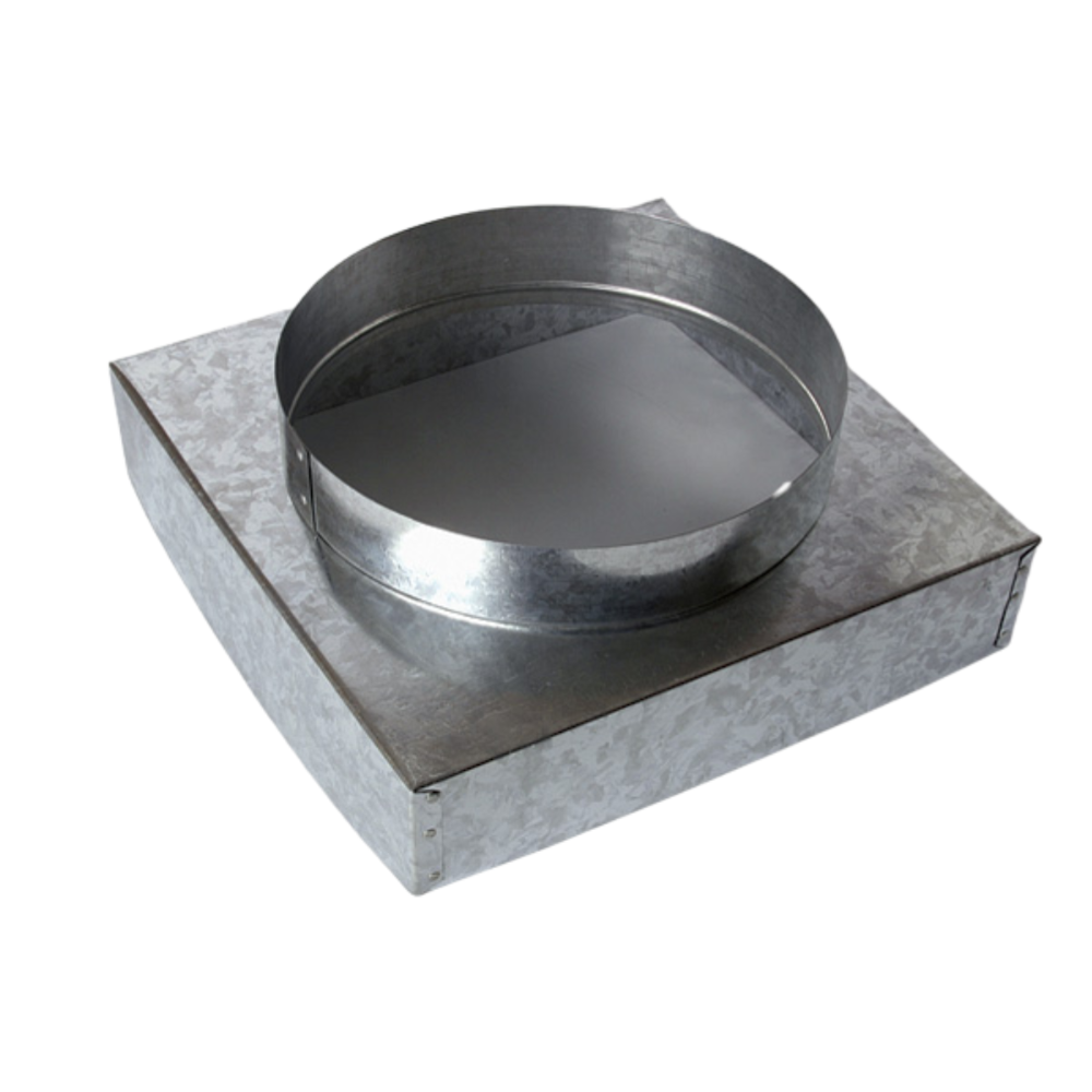 PLAIN SQUARE TO ROUND ADAPTER - 26 GA