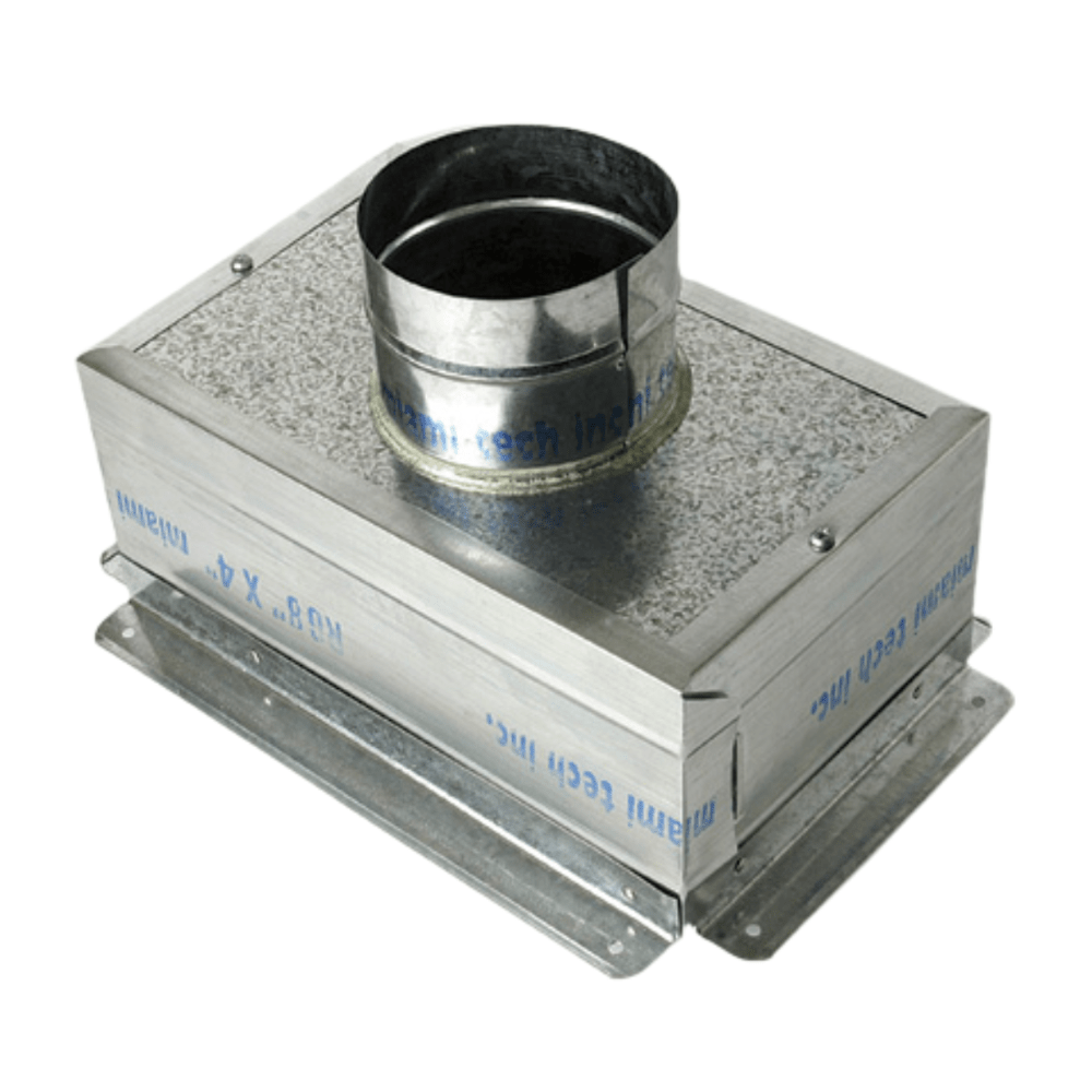 12" x 12" x 10" R-6 METAL TOP REGISTER BOX WITH COLLAR - A&R Supply - Air Conditioning & Refrigeration Wholesaler - MIAMI TECH