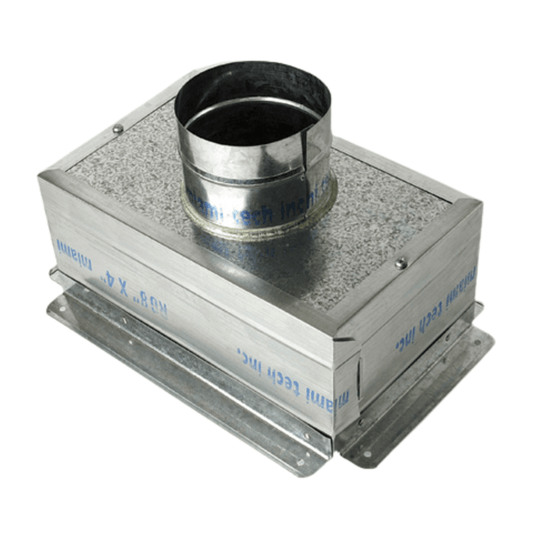 12" x 12" x 8" R-6 METAL TOP REGISTER BOX WITH COLLAR - A&R Supply - Air Conditioning & Refrigeration Wholesaler - MIAMI TECH
