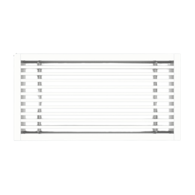 12 x 2.5" EXTRUDED ALUMINUM LINEAR BAR GRILLE - 1/2" BORDER, 7/32" BARS ON 1/2" CENTERS - 15° DEFLECTION - A&R Supply - Air Conditioning & Refrigeration Wholesaler - USAIRE