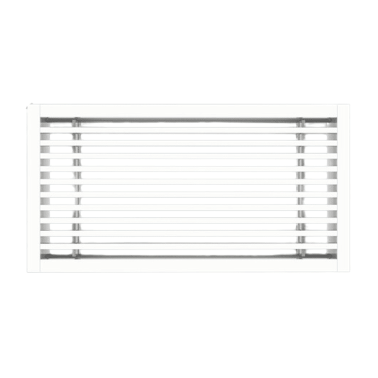12 x 2.5" EXTRUDED ALUMINUM LINEAR BAR GRILLE - 1/2" BORDER, 7/32" BARS ON 1/2" CENTERS - 15° DEFLECTION - A&R Supply - Air Conditioning & Refrigeration Wholesaler - USAIRE