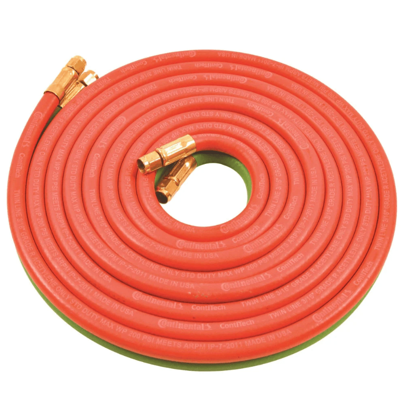 12FT "A" OXYACETYLENE TWIN HOSE 3/16" I.D., Max. W.P. 200 PSI - A&R Supply - Air Conditioning & Refrigeration Wholesaler - UNIWELD