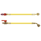 1/4" BALL VALVE - 6" HOSE YELLOW - A&R Supply - Air Conditioning & Refrigeration Wholesaler - UNIWELD
