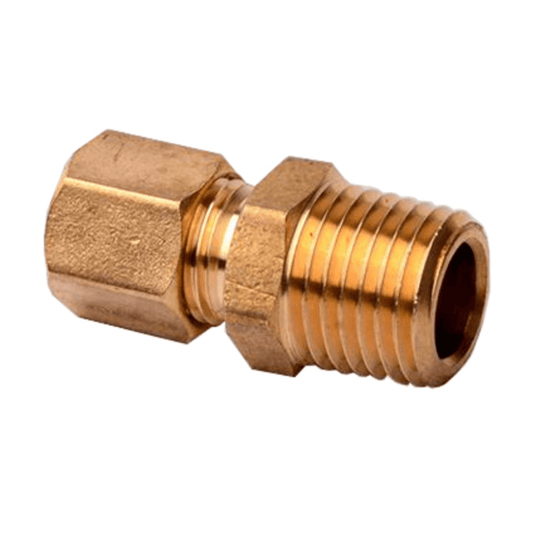 1/4" x 1/4" BRASS COMPRESSION CONNECTOR - A&R Supply - Air Conditioning & Refrigeration Wholesaler - DIVERSITECH