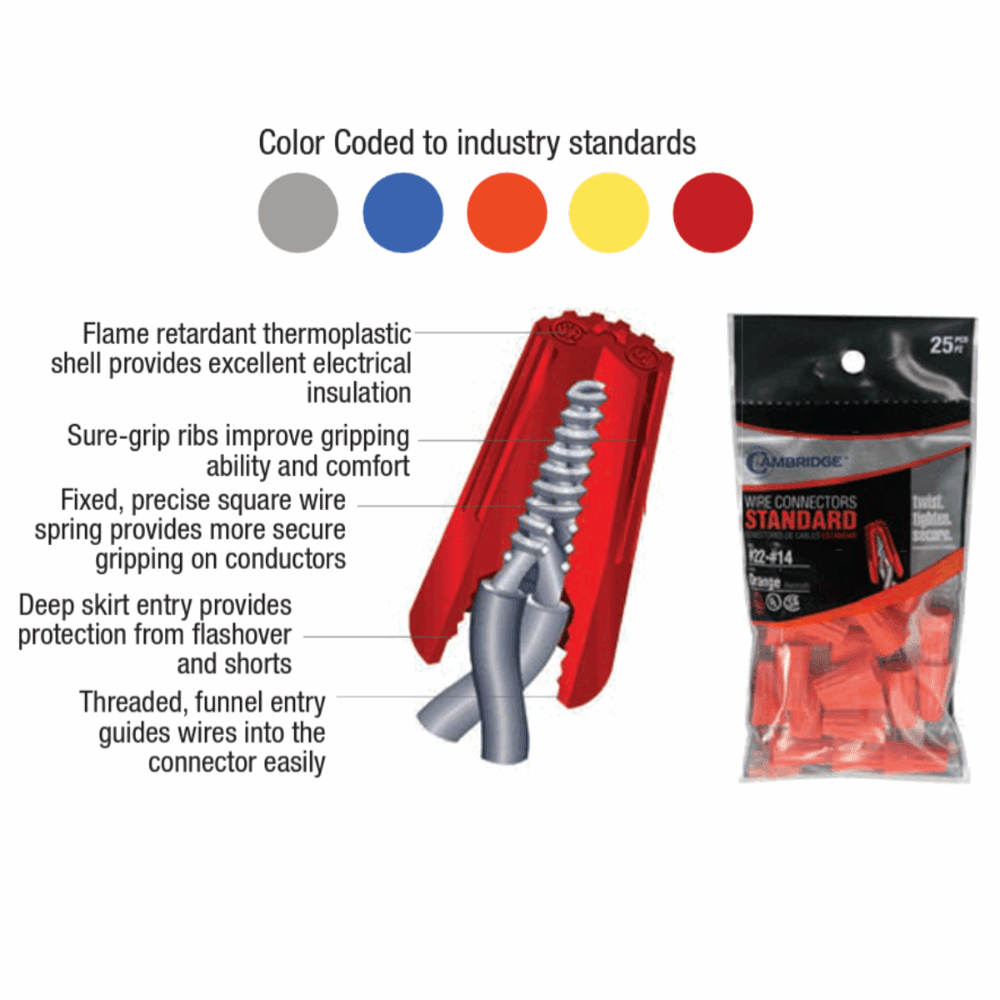 22-14 BLUE WIRE CONNECTOR - 100 JAR - A&R Supply - Air Conditioning & Refrigeration Wholesaler - CAMBRIDGE RESOURCES
