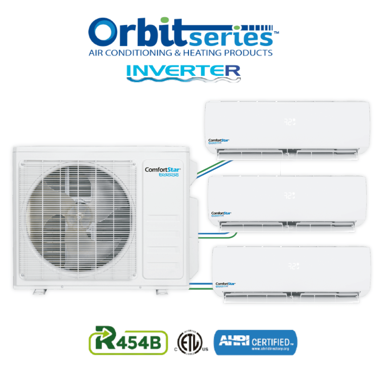28K TRI ZONE CONDENSING UNIT - DUCTLESS SYSTEM 20 SEER2 - A&R Supply - Air Conditioning & Refrigeration Wholesaler - COMFORTSTAR