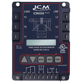 3 PHASE LINE VOLTAGE MONITOR, DELAY ON BREAK TIMER, MODBUS RS485 PORT & REAL TIME CLOCK (ENGLISH & SPANISH) - A&R Supply - Air Conditioning & Refrigeration Wholesaler - ICM