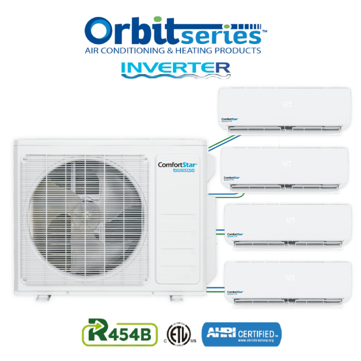 35K QUAD ZONE CONDENSING UNIT - DUCTLESS SYSTEM 19 SEER2 - A&R Supply - Air Conditioning & Refrigeration Wholesaler - COMFORTSTAR