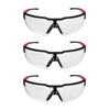 3PK SAFETY GLASSES - CLEAR ANTI-SCRATCH LENSES - A&R Supply - Air Conditioning & Refrigeration Wholesaler - MILWAUKEE