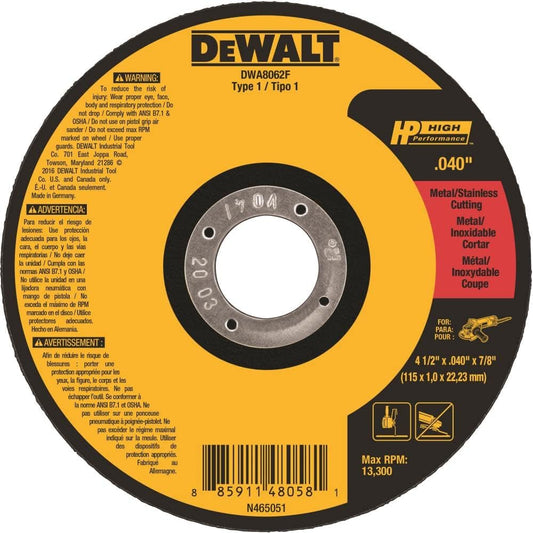 4.5" x 0.40" GRINDER BLADE - TYPE 1 - BOX OF 25 - A&R Supply - Air Conditioning & Refrigeration Wholesaler - ALL TOOL AND FASTENERS