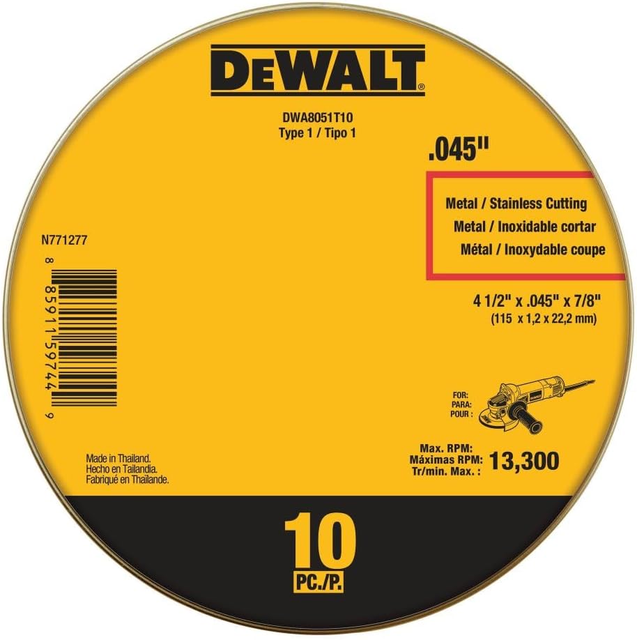 4.5" x 0.45" GRINDER BLADE - BOX OF 10 - A&R Supply - Air Conditioning & Refrigeration Wholesaler - ALL TOOL AND FASTENERS