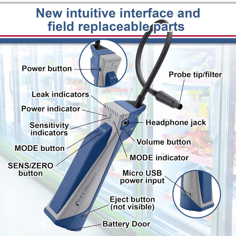 D-TEK® 3 REFRIGERANT LEAK DETECTOR - A2L COMPATIBLE