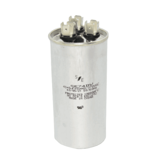 55+7.5 ΜF MFD. 370V/440V DUAL ROUND CAPACITOR - A&R Supply - Air Conditioning & Refrigeration Wholesaler - SMART ELECTRIC