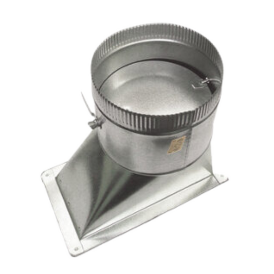 10" HETO 26GA 3/8" SQ RMET - NO DAMPER - NO STANDOFF