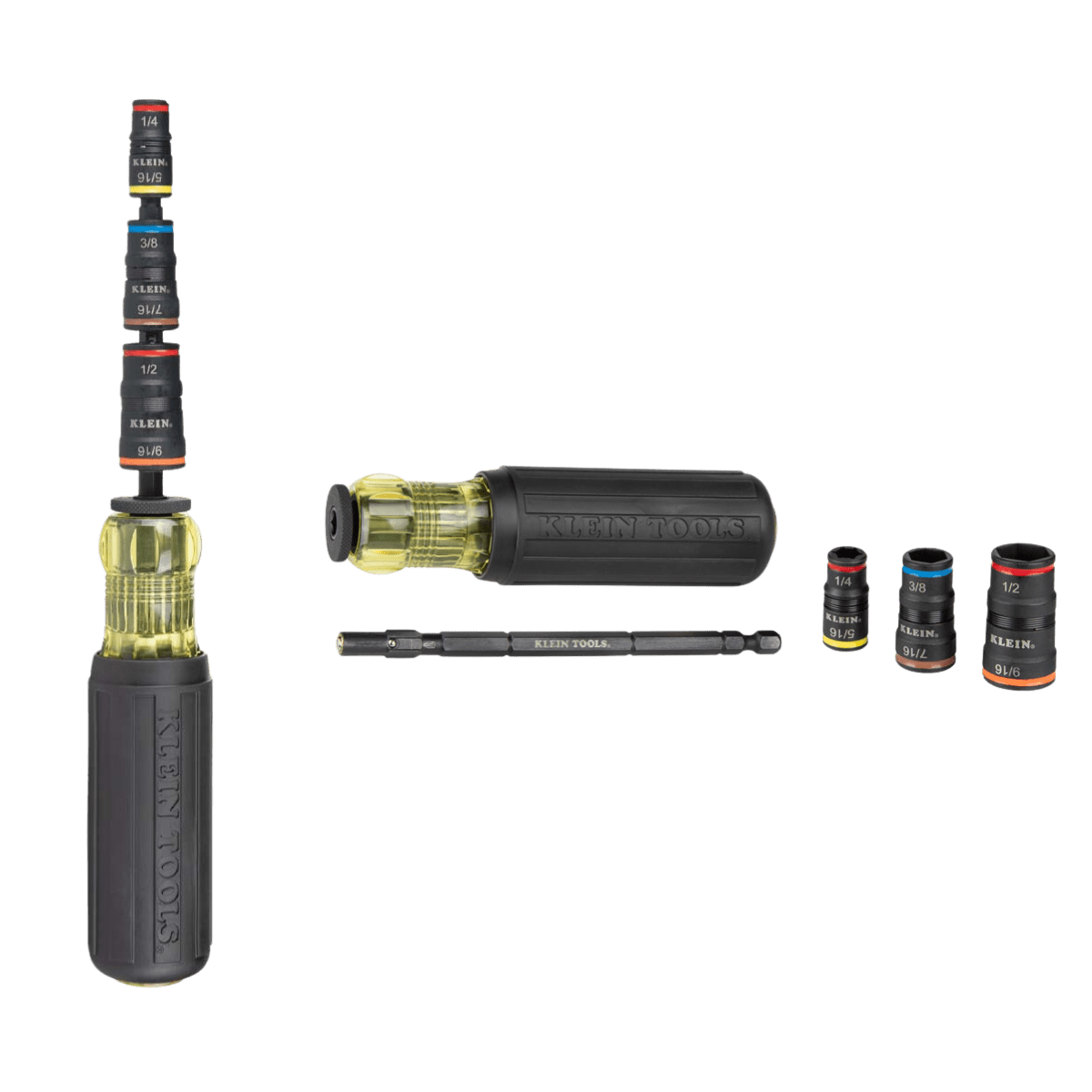 7-IN-1 IMPACT RATED FLIP SOCKET SET WITH HANDLE - A&R Supply - Air Conditioning & Refrigeration Wholesaler - KLEIN TOOLS