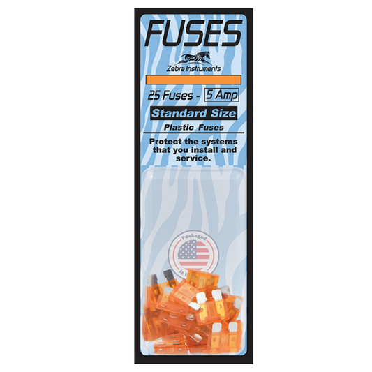 5 AMP - ORANGE PLASTIC FUSES (25-PACK)