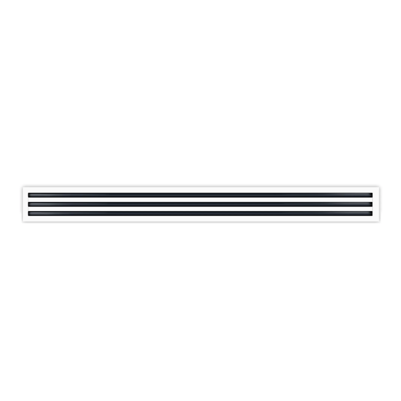 72" X 1" RETURN LINEAR SLOT DIFFUSER -  3 SLOT - WHITE
