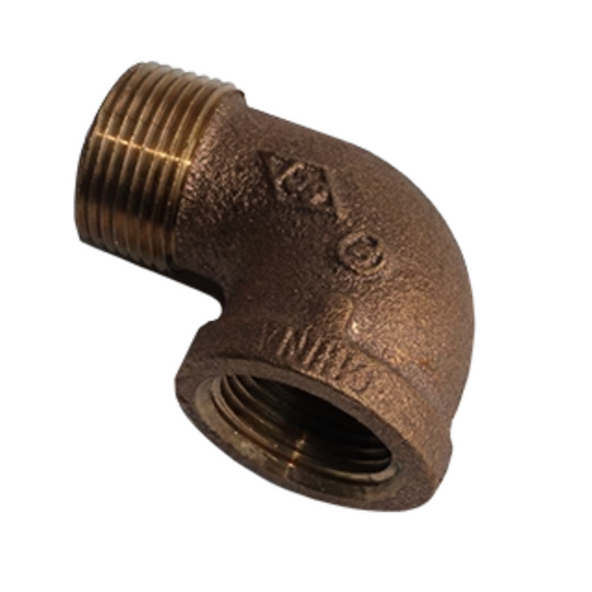 1" 90° FPT X MPT BRASS ELBOW